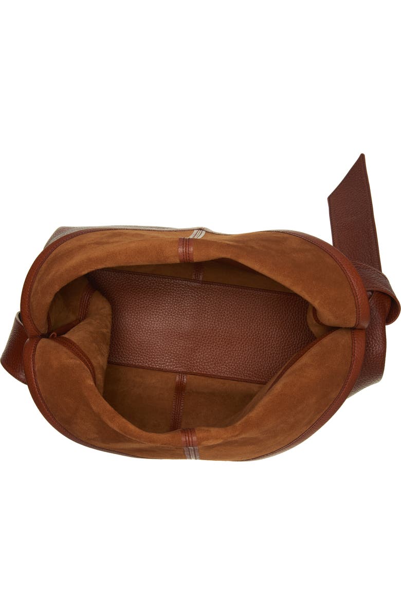 Bottega Veneta Sawyer Taurillon Leather Hobo Bag, Alternate, color, Brown