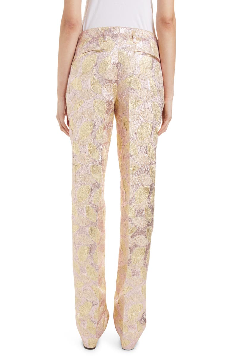 Dries Van Noten Parchia Shell Print Metallic Brocade Pants, Alternate, color,