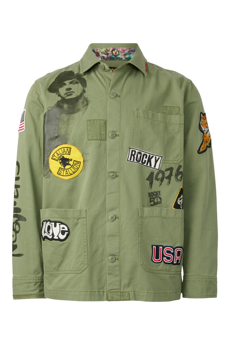 Philly Fighter Utility Jacket, Alternate, color, OLIVE