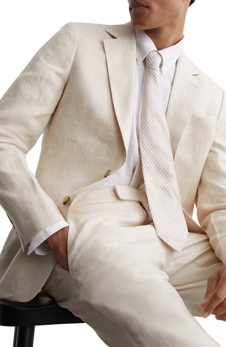 Reiss Atlantic linen Blazer, Alternate, color, Stone