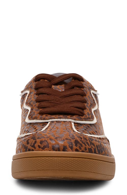 Dolce Vita Dv By  Venessa Leopard Low Top Sneaker In Brown
