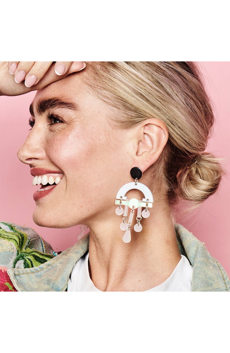 Toolally Fan Chandeliers - Powder Blue & White Frost, Alternate, color, Powder Blue & White Frost