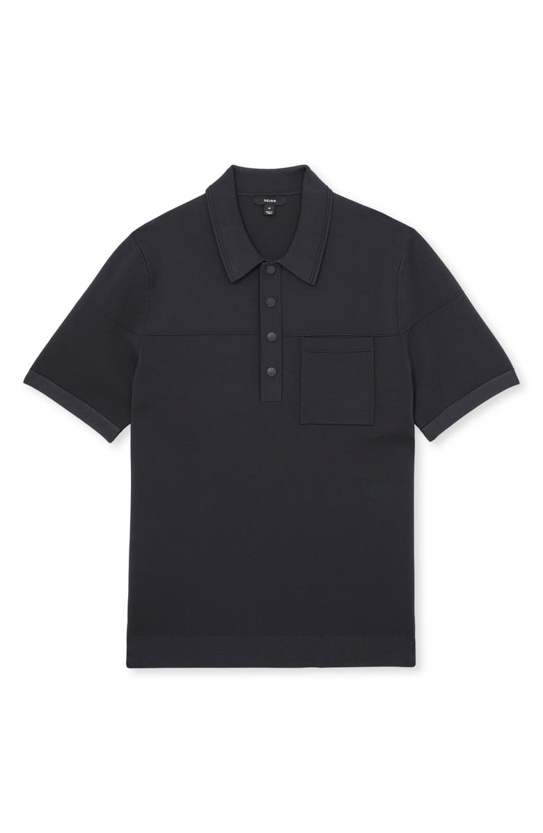 Reiss Blinker Seamed Polo, Alternate, color, Navy