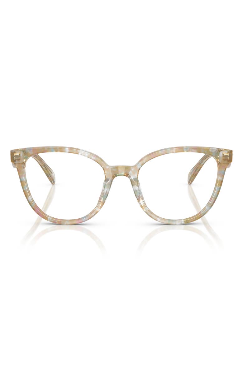 COACH 51mm Round Optical Glasses, Main, color, Brown Gradient