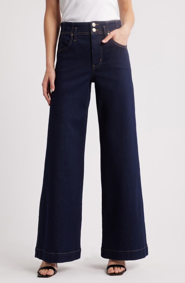 FRAME The Seamed Wide Leg Trouser Jeans, Main, color, Rinse