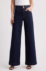 FRAME The Seamed Wide Leg Trouser Jeans