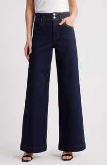 FRAME The Seamed Wide Leg Trouser Jeans