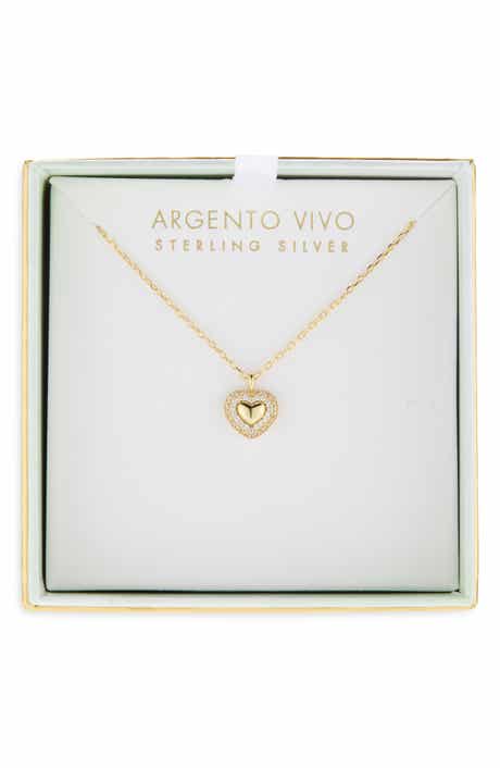 Pavé CZ Heart Pendant Necklace