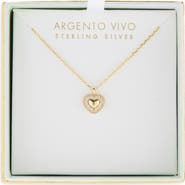 ARGENTO VIVO Pavé CZ Heart Pendant Necklace