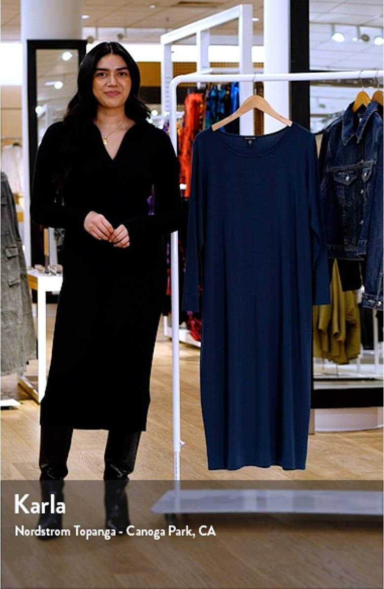 Long Sleeve Jersey Midi Dress, sales video thumbnail