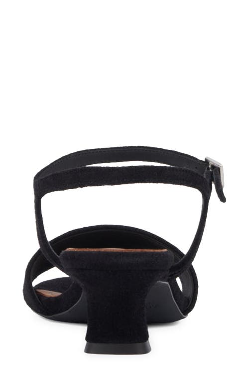 Aquatalia Kristena Water Repellent Ankle Strap Sandal In Black