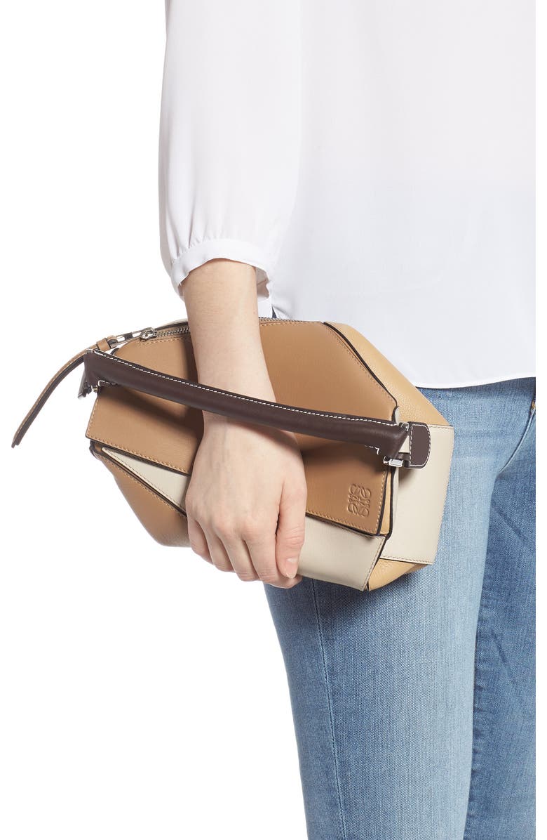 Loewe Puzzle Small Calfskin Leather Bag, Alternate, color,