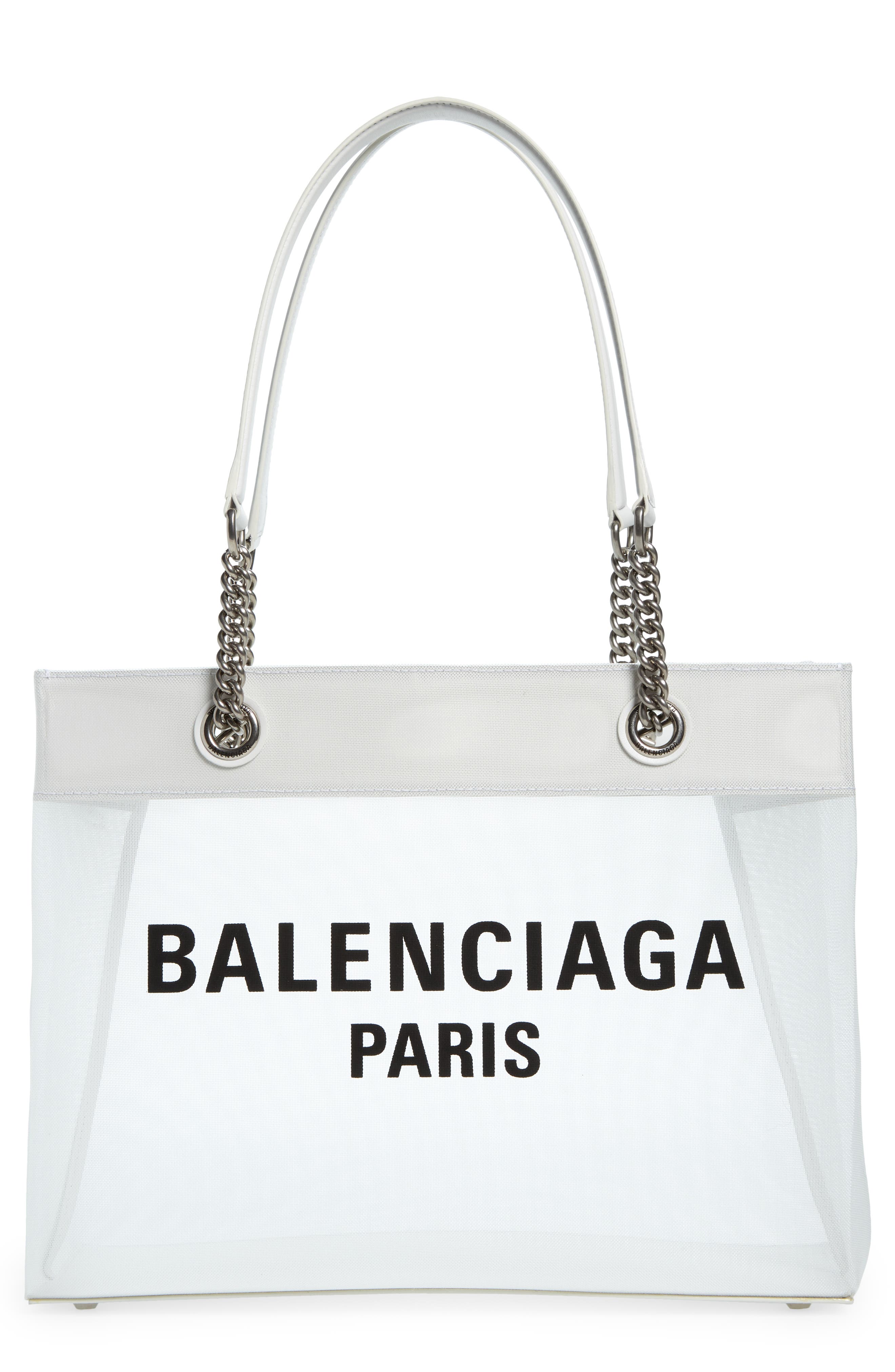 Balenciaga Medium Duty Free Mesh Tote, Main, color, 