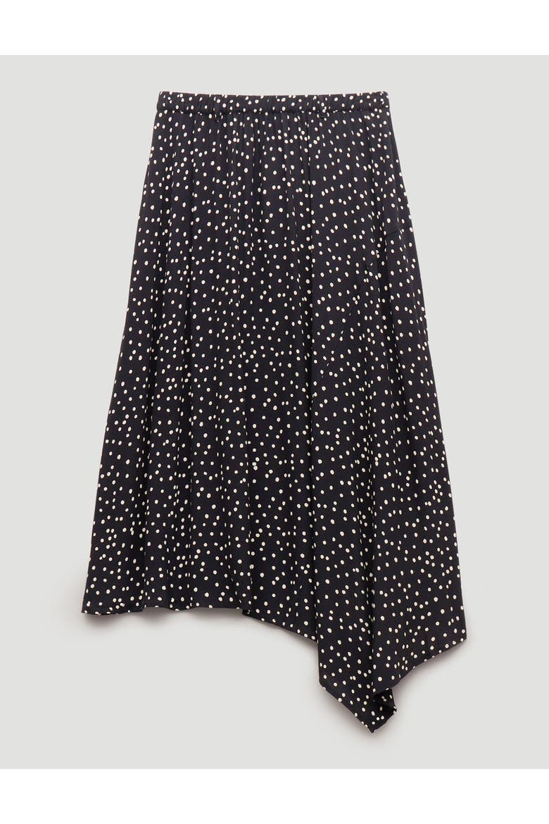 Cesca Polka Dot Asymmetric Skirt, Alternate, color, Tiny Polka Dot Black