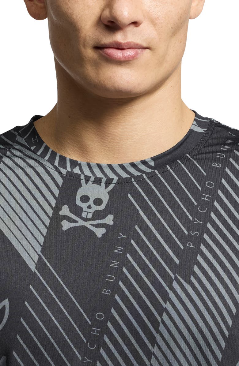 Psycho Bunny Fletcher Print Performance T-Shirt, Alternate, color,
