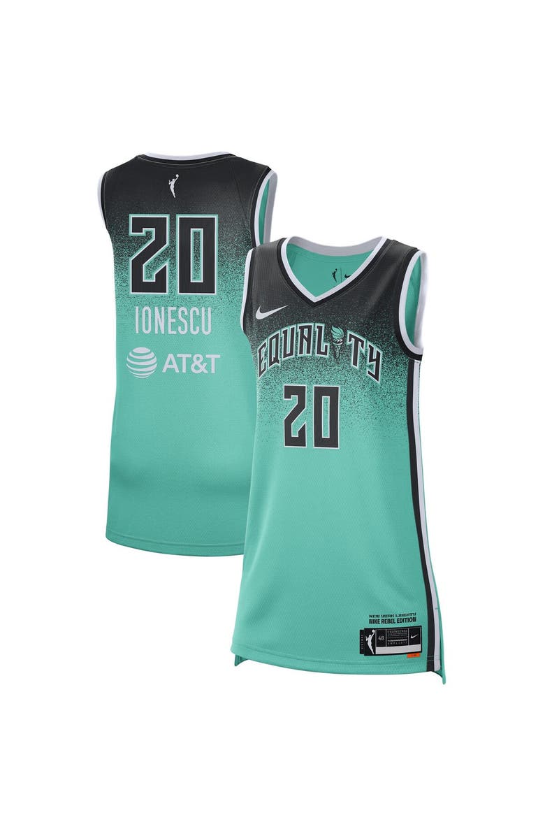 Nike Unisex Nike Sabrina Ionescu Mint New York Liberty Rebel Edition Victory Player Jersey, Alternate, color,