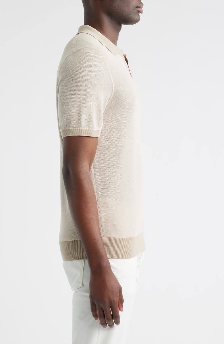 BOSS Jianluca Johnny Collar Polo, Alternate, color, Taupe