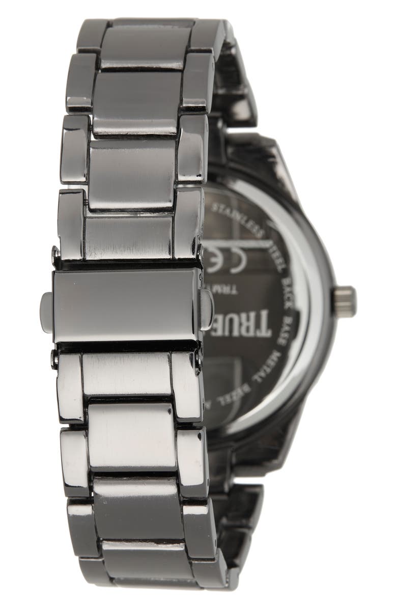 True Religion Buddha Quartz Bracelet Watch, 43mm, Alternate, color, Black