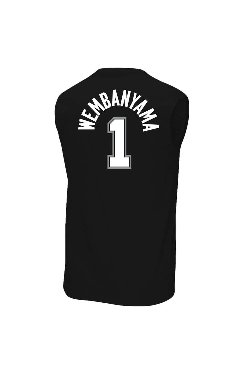 PROFILE Men's Profile Victor Wembanyama Black San Antonio Spurs Big & Tall Player Muscle Tank, Alternate, color, 