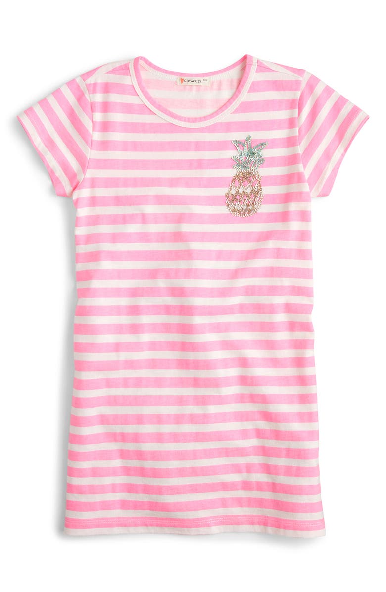 crewcuts by J.Crew Sequin Pineapple T-Shirt Dress | Nordstrom