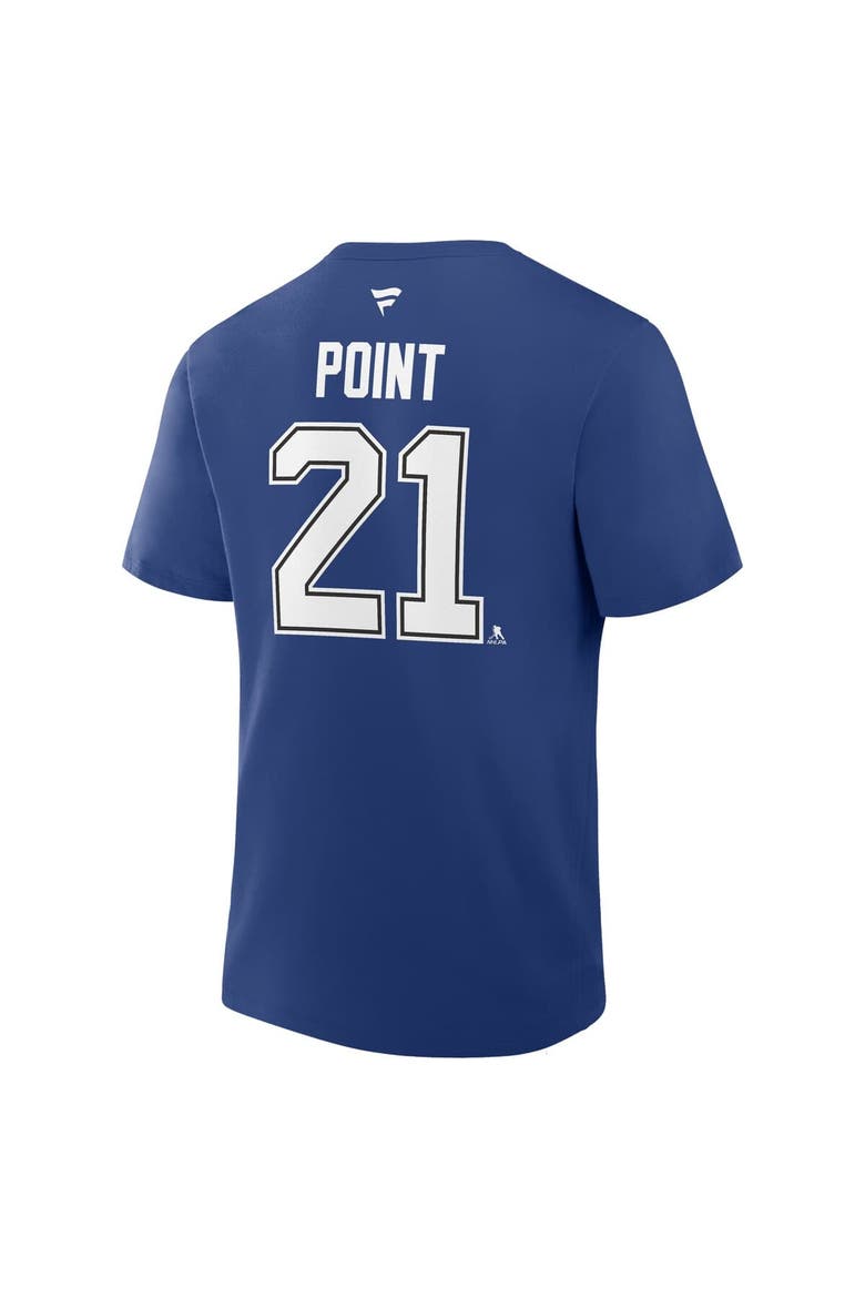Men's Fanatics Brayden Point Blue Tampa Bay Lightning Authentic Stack Name & Number T-Shirt, Alternate, color, Blue