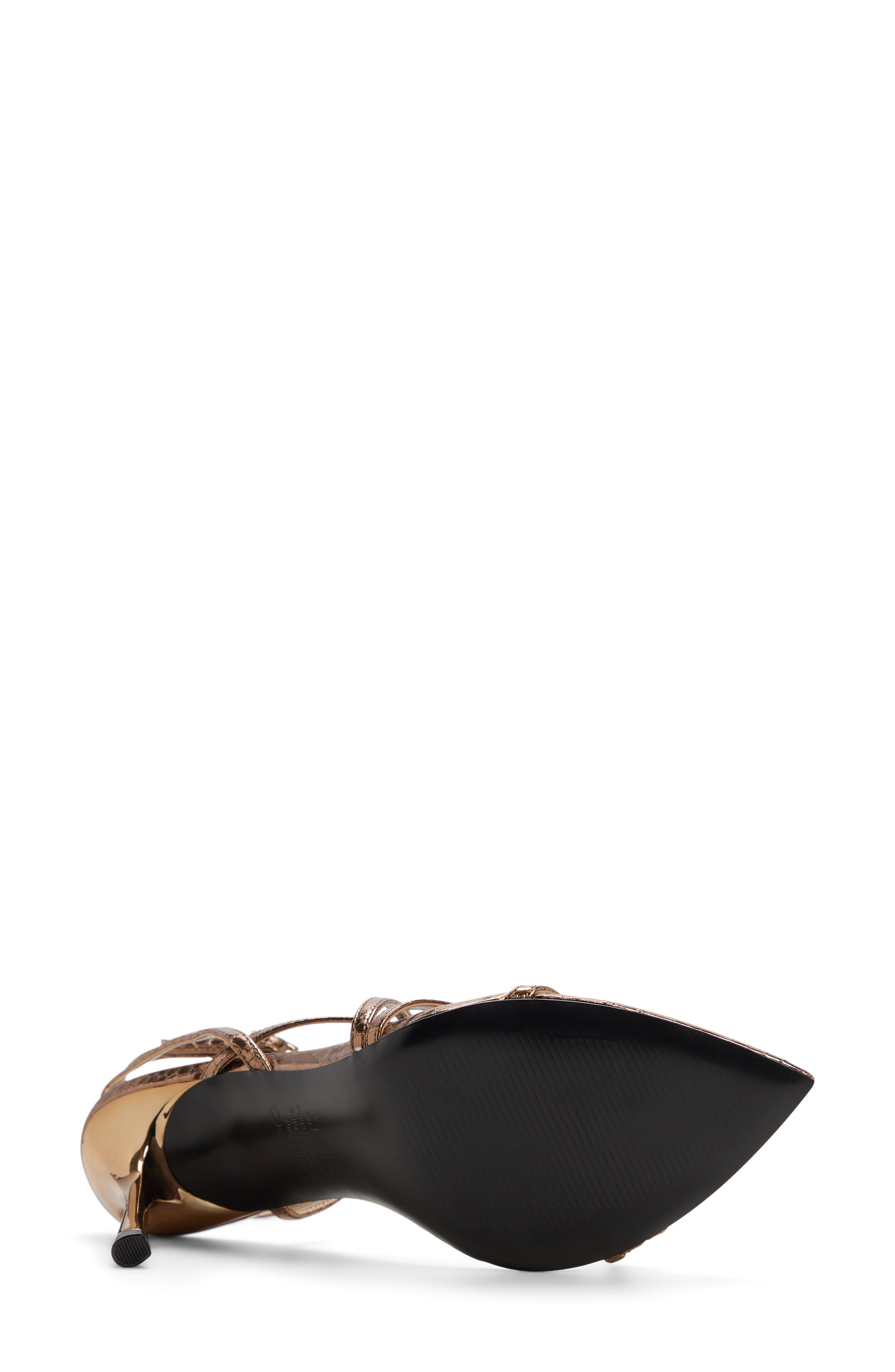 Lissandra Ankle Strap Pointed Toe Sandal, Alternate, color, BRONZE