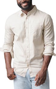 Hope & Henry Long Sleeve Solid Linen Shirt