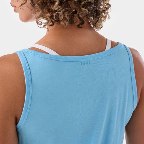 Tavi Fitted Swoop Tank In Blue