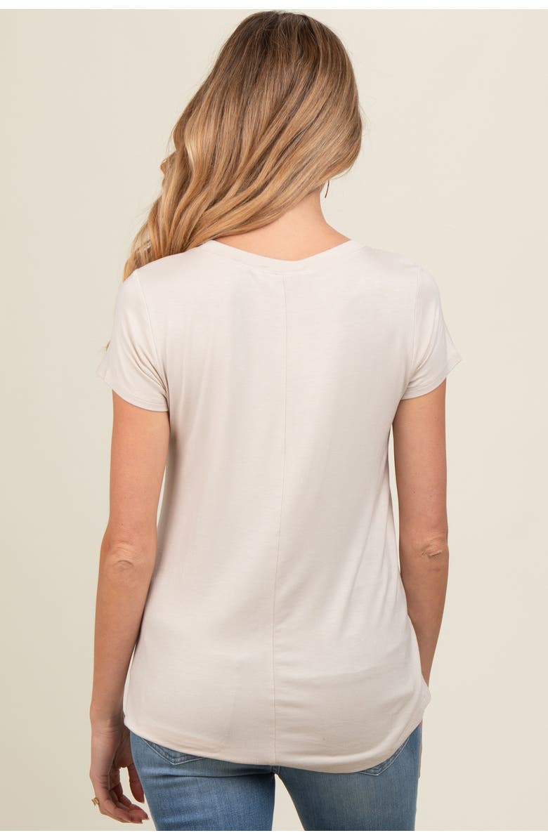 PinkBlush Basic Short Sleeve Top, Alternate, color, Beige