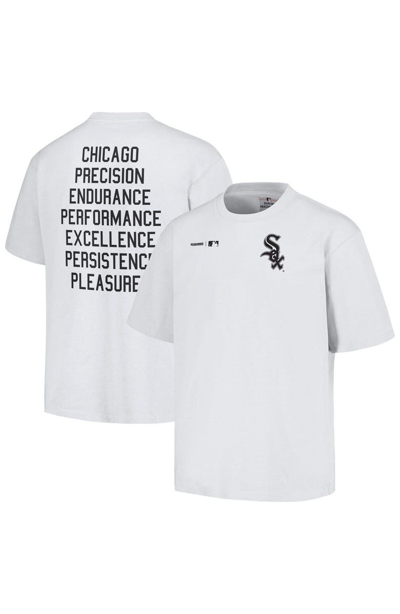 PLEASURES Men's PLEASURES White Chicago White Sox Precision T-Shirt, Main, color, White