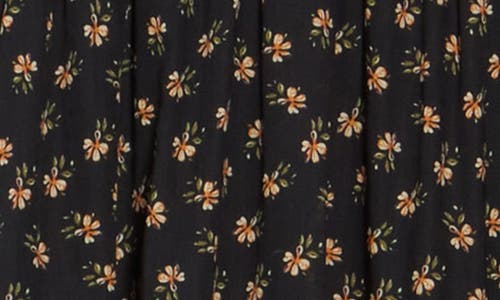 Melloday Ditsy Print Midi Dress In Black Multi