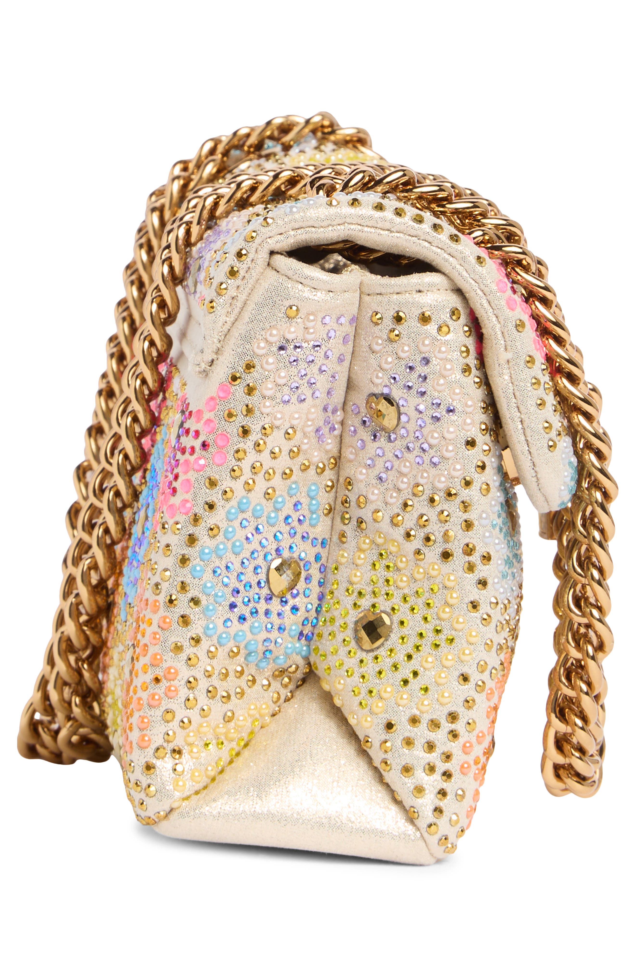 Kurt Geiger London Mini Brixton Embellished Crossbody Bag, Alternate, color, Open White