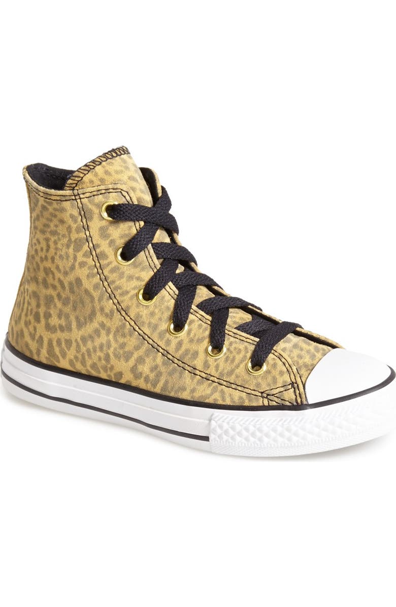 Converse Chuck Taylor<sup>®</sup> All Star<sup>®</sup> Leopard Print High Top Sneaker, Main, color,