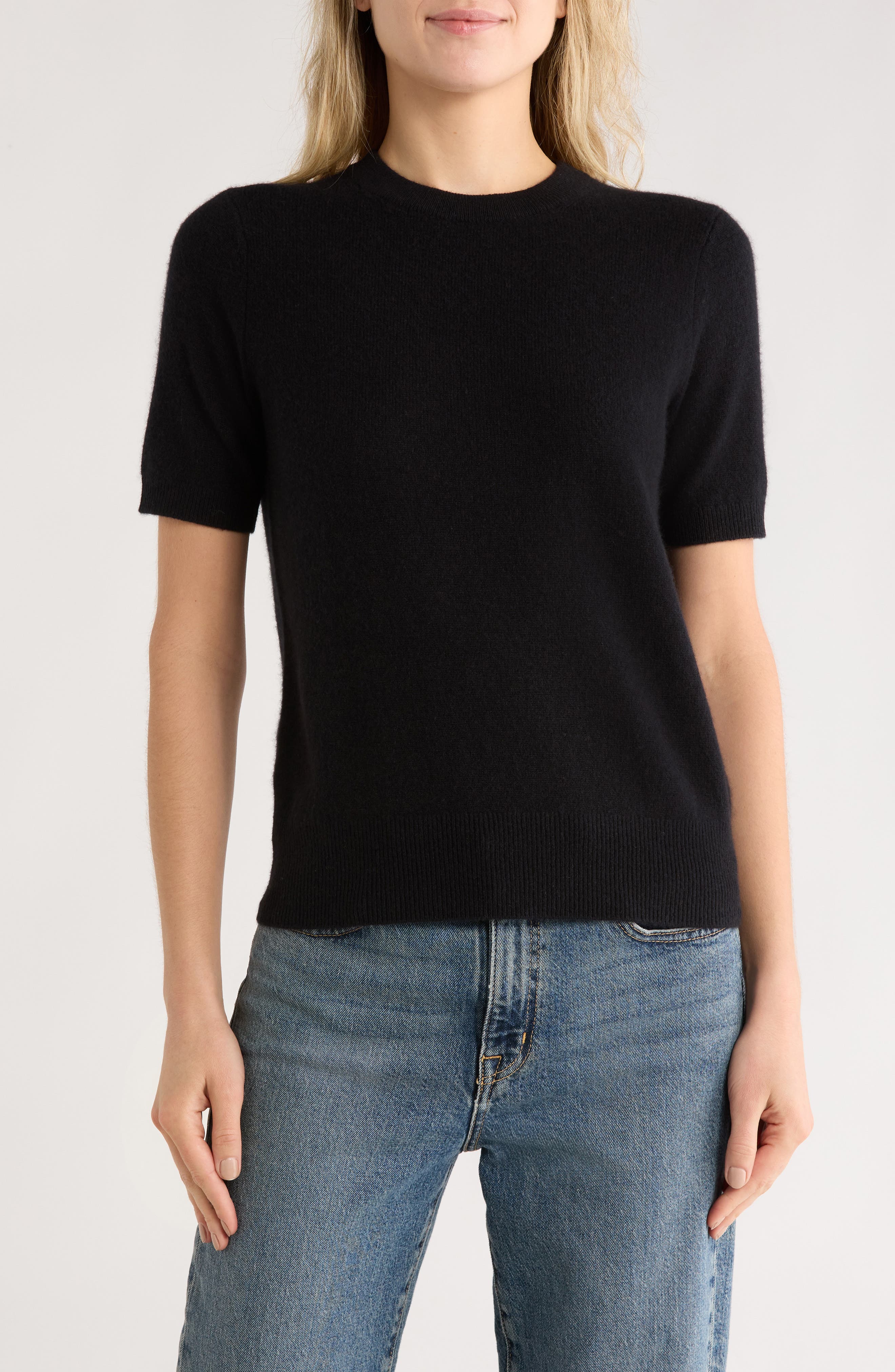 Nordstrom Short Sleeve Cashmere Sweater