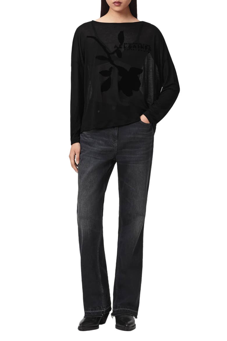Athea Rita Tencel™ Modal Graphic Tee, Alternate, color, BLACK