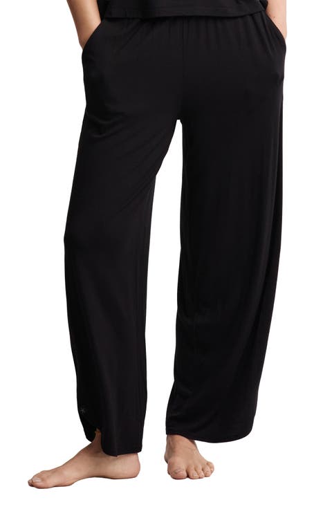 Jersey Crop Wide Leg Pants
