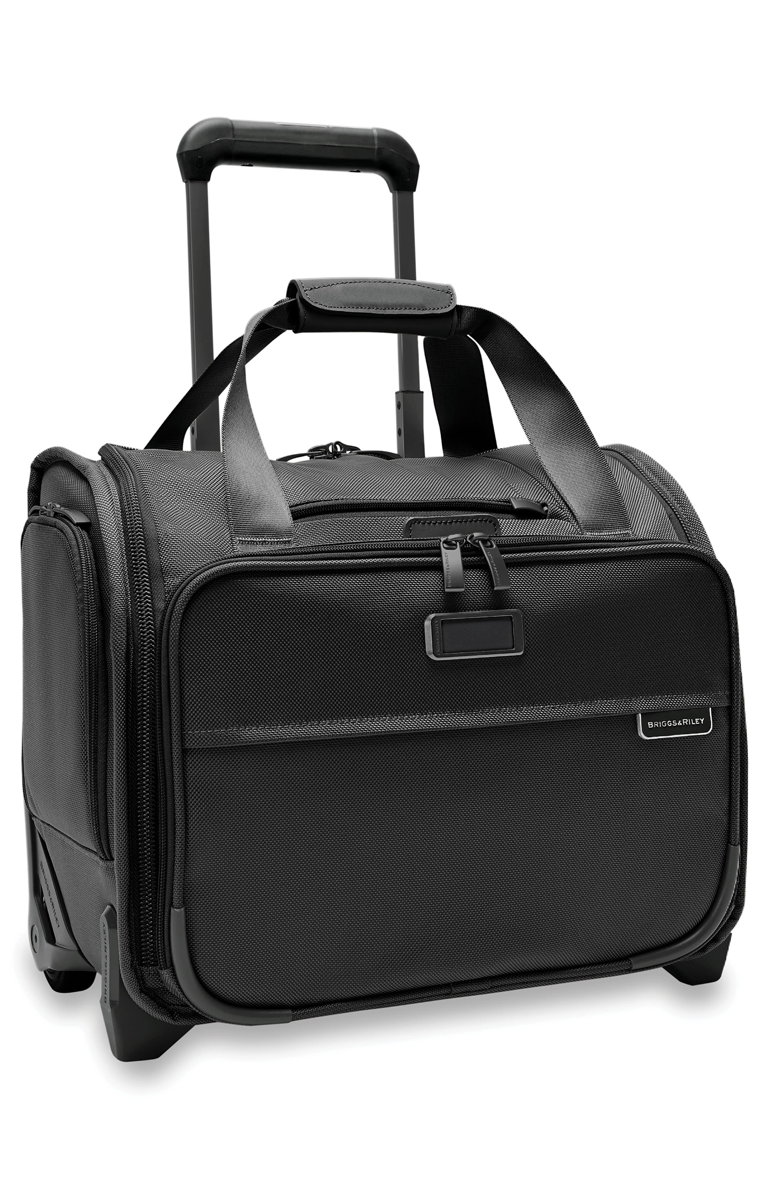Briggs & Riley Baseline 2-Wheel Cabin Bag, Alternate, color, Black