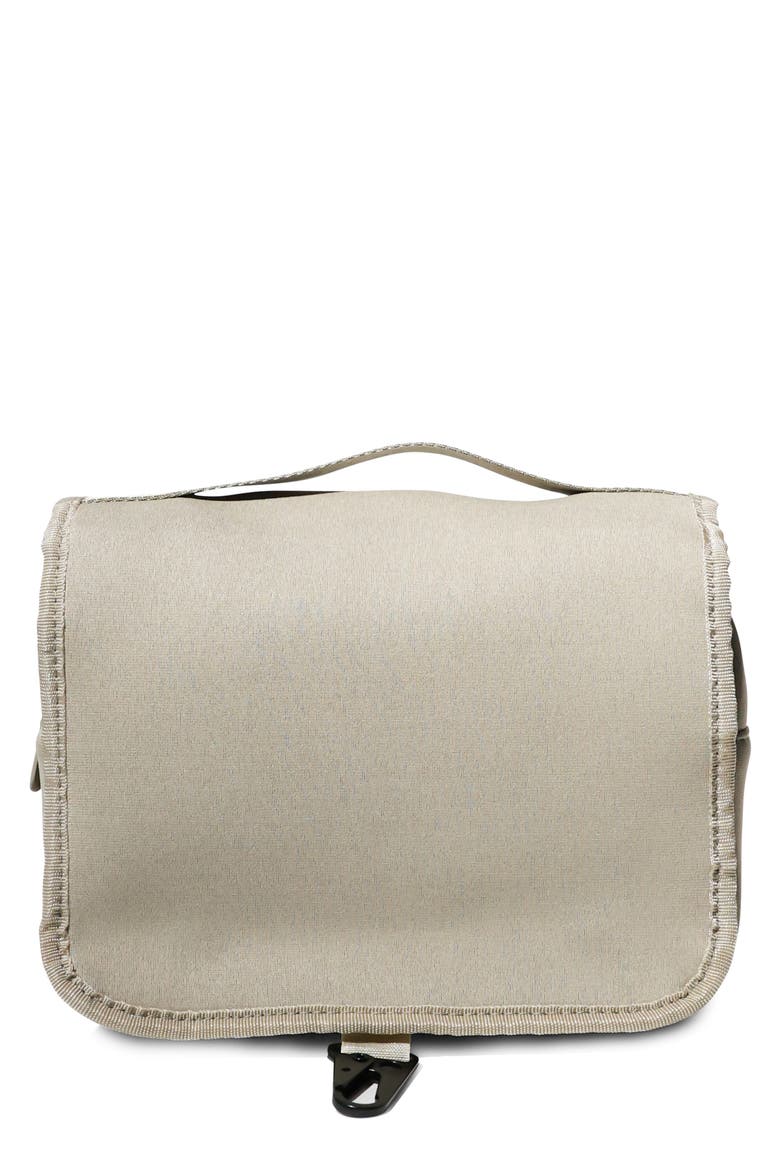 Neoprene Water Resistant Hanging Toiletry Case, Main, color, TAUPE