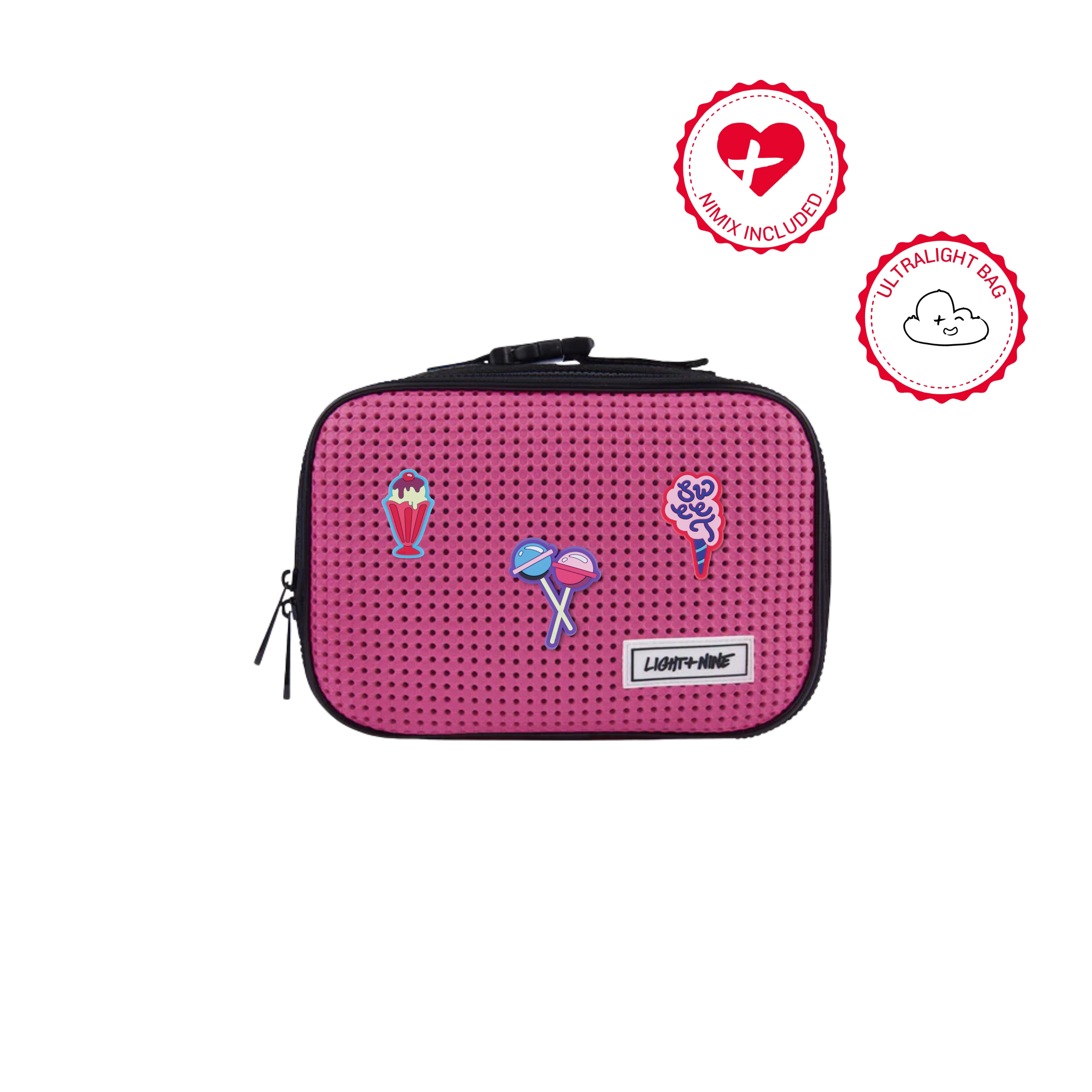 Lunch Tote with Nimix Set, Alternate, color, Scarlet Red