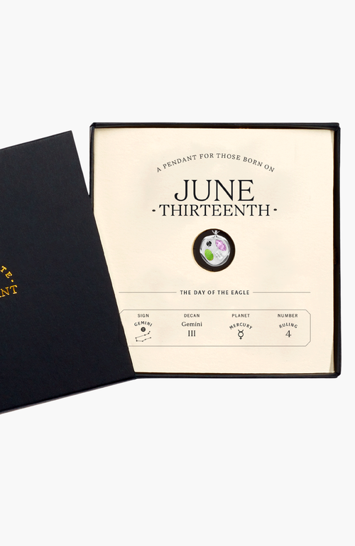 Birthdate Co. The June Birthdate Silver Pendant In June 13th - Silver
