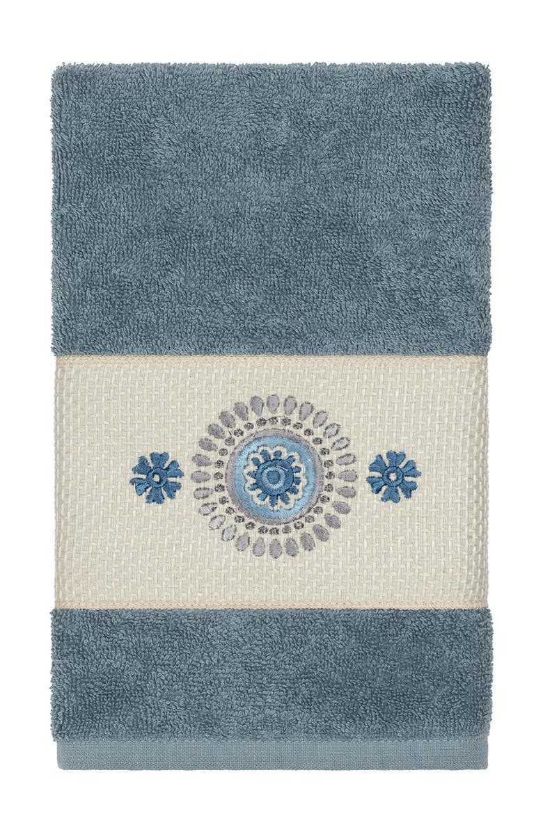 Linum Home Textiles Isabelle 3-Piece Embellished Towel Set - Teal, Alternate, color, Teal