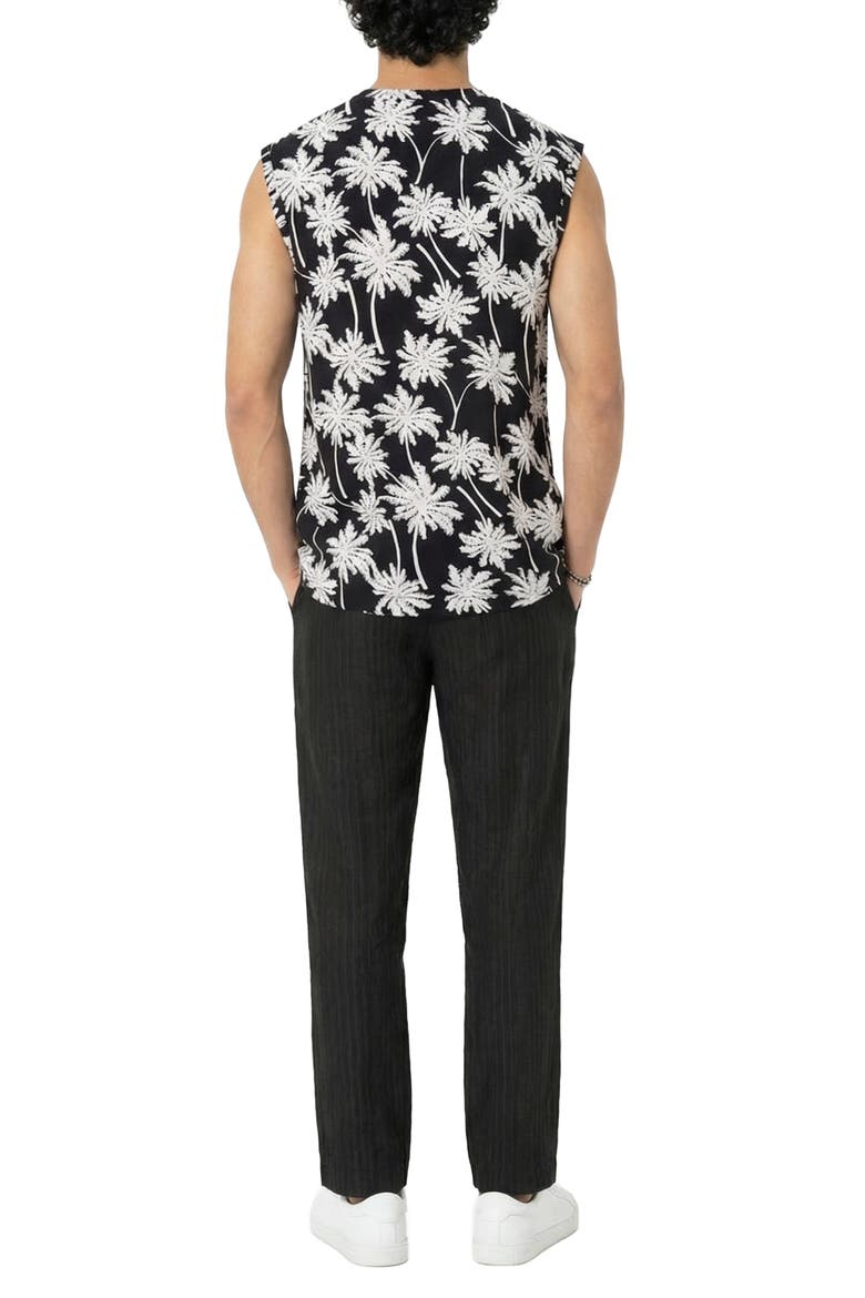 Eden Top, Alternate, color, Black White Palm