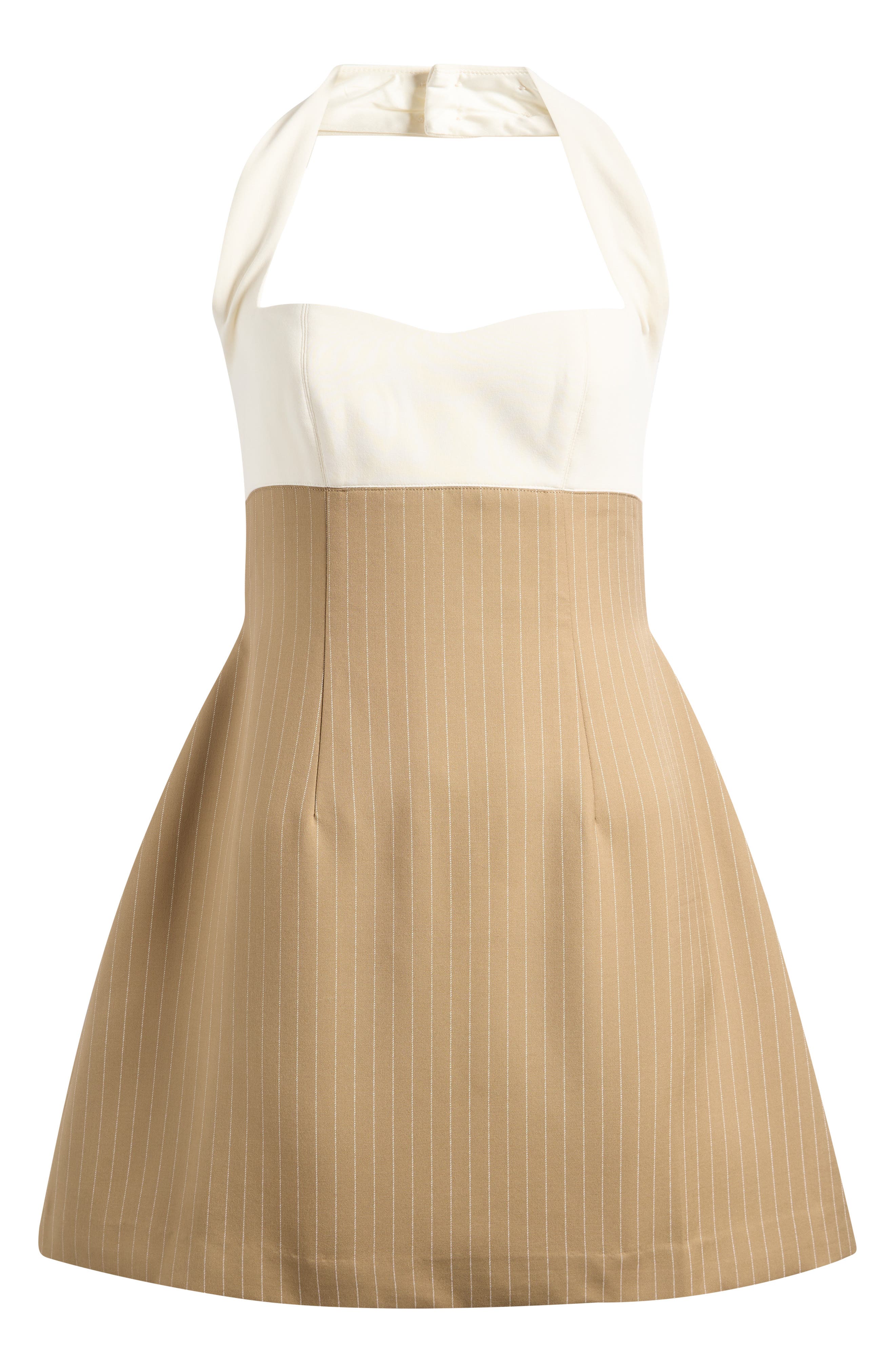 Odd Muse Pinstripe Halter Minidress In Multi