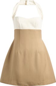 Odd Muse Pinstripe Halter Minidress