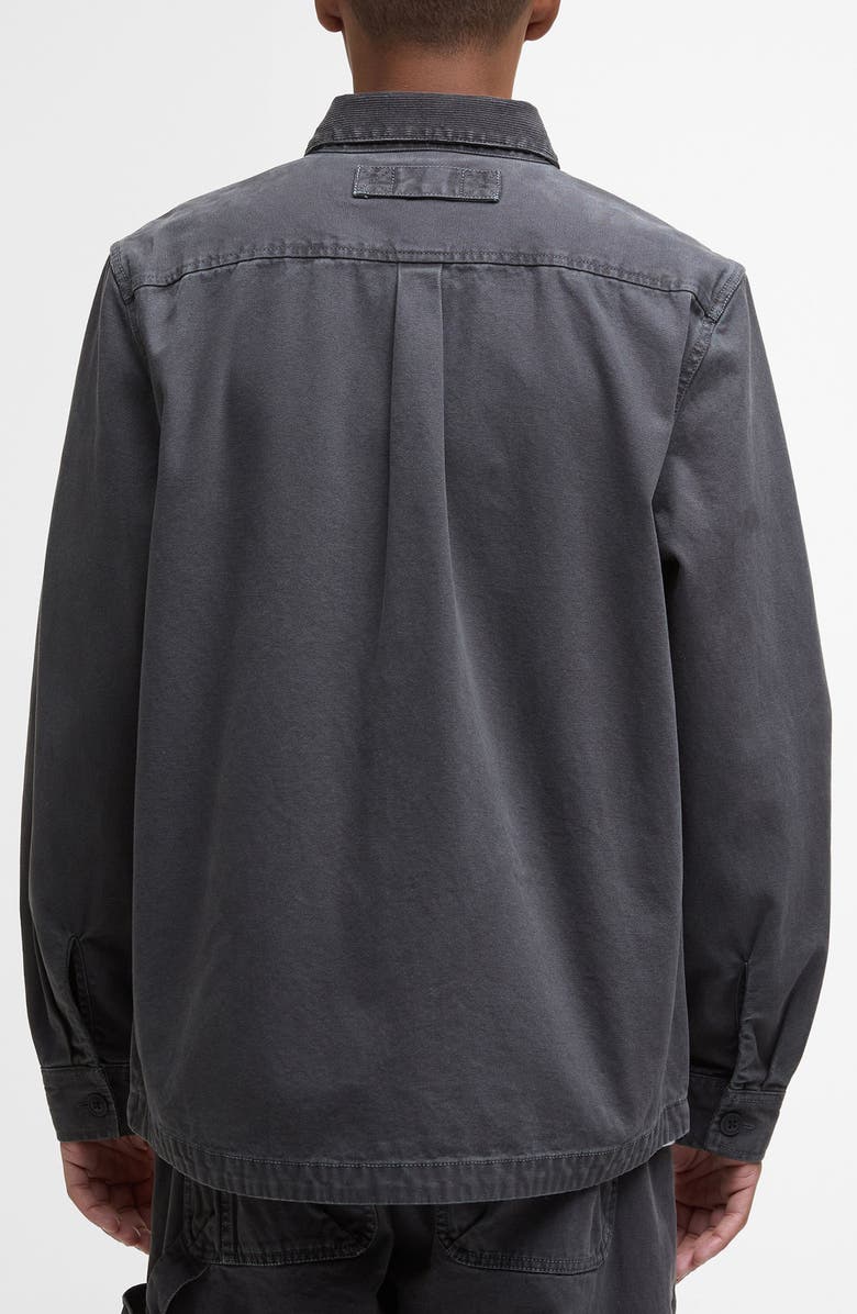 Barbour Bowland Cotton Canvas Chore Coat, Alternate, color, Black