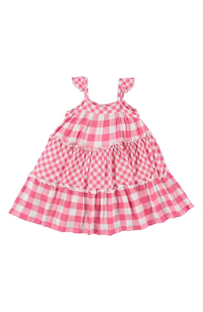 French Connection Mixed Gingham Print Crinkle Dress, Alternate, color,