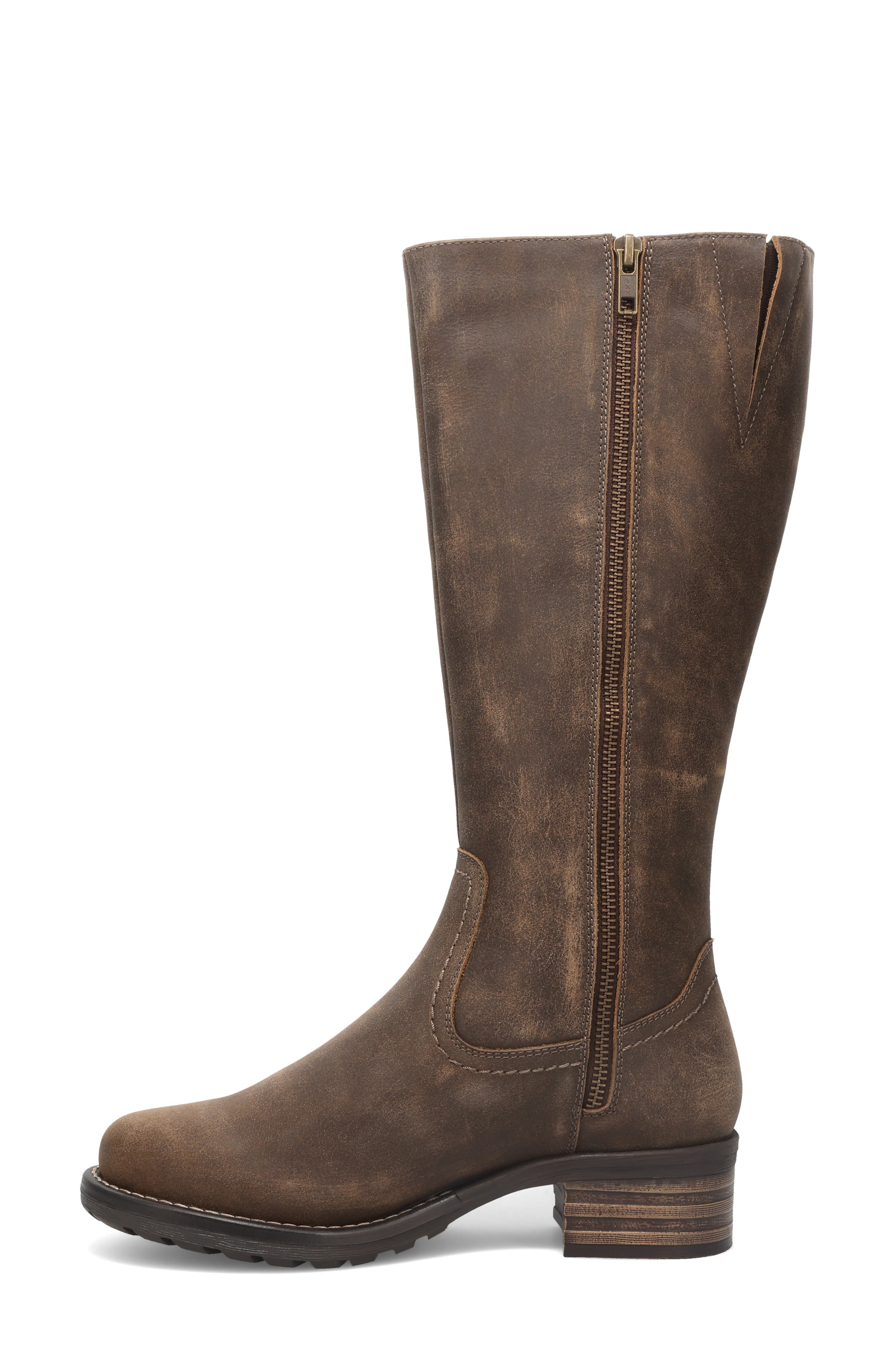 Country Leather Tall Boot, Alternate, color, BROWN DISTRESSED