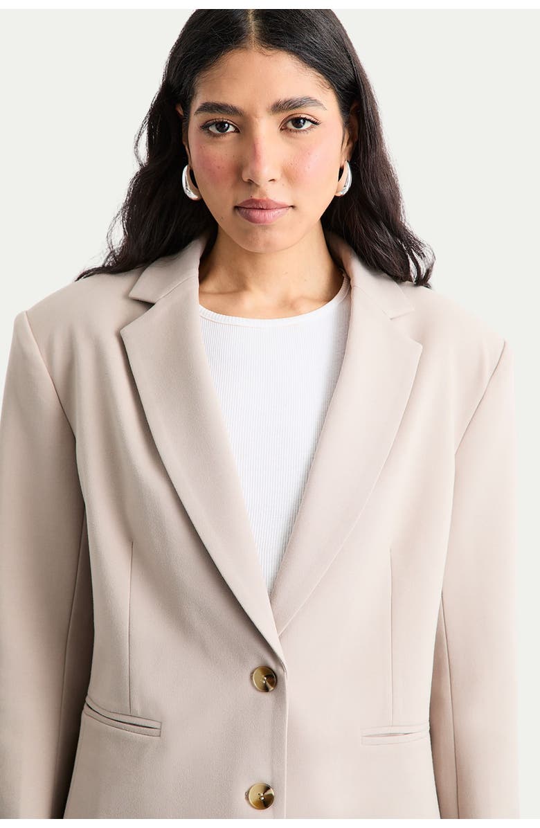 Warehouse Oversized Single Breasted Blazer, Alternate, color, Stone