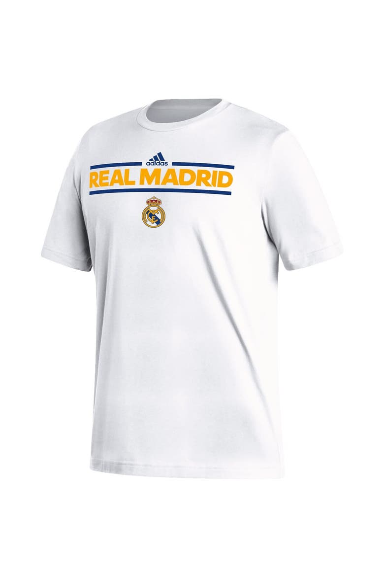 Men's adidas White Real Madrid Dassler T-Shirt, Alternate, color, White