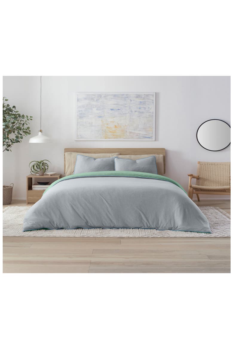 Snuggle Comforter Set, Alternate, color, SAGE/GREY
